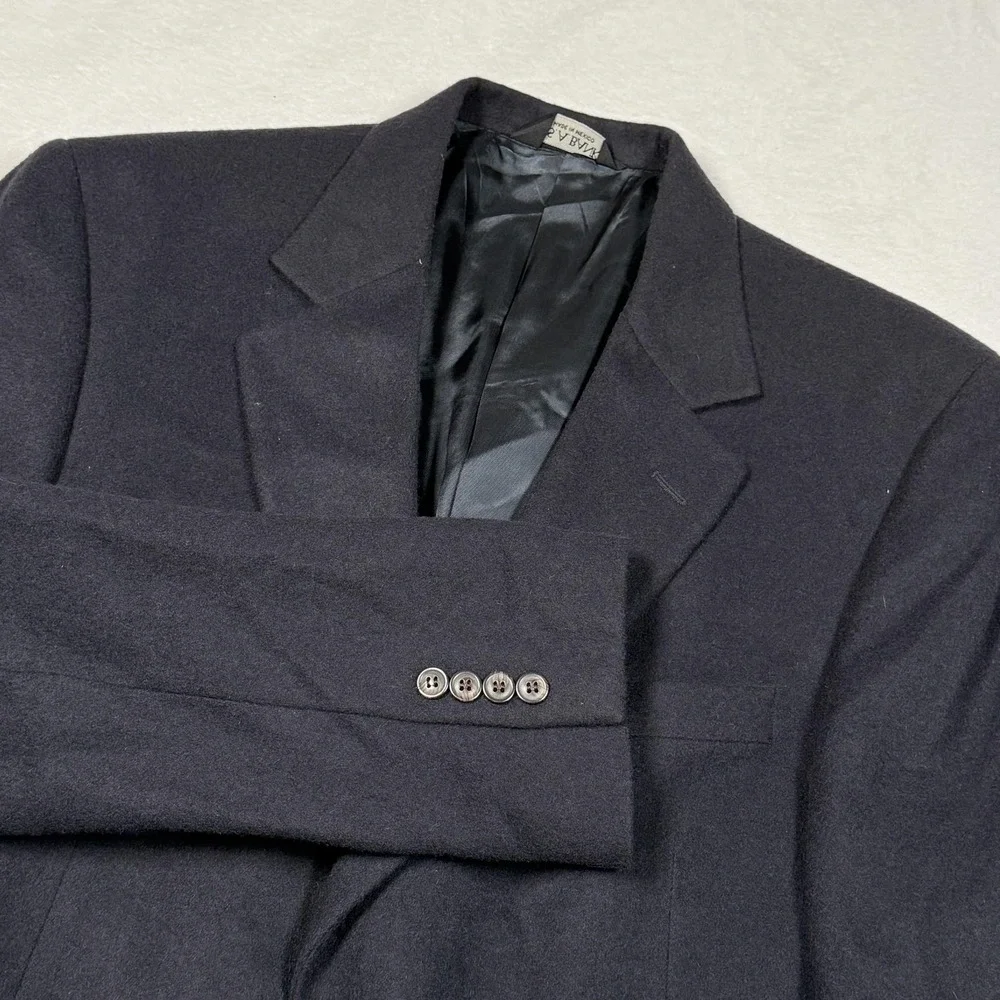 Jos A Bank Jacket Mens 42R Navy Camel Hair‎ Sport Coat Blazer Two Button